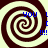Four identical spiral patterns arranged in a with blue text overlays on a light background