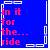 Blue background with white border and pink text reading 'No To The Kids' in pixelated style.