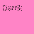 Pixelated pink background with scattered black musical notes, white text fragments '2.14.07', 'I', 'L', 'Y', and a gray rectangle on the right.