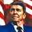 Pixelated static image of a person in formal attire with red and white background elements, likely representing Ronald Reagan based on source hints but not visually confirmed.