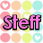 six distinct buddy icons featuring text, logos, and imagery including "Steff," a football player, Abercrombie & Fitch branding, Hollister, and handwritten-style text