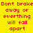 Four display red pixelated text on colored backgrounds with identical phrases