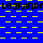 Blue background with yellow squares forming a patterned , overlaid with repeated black text reading 'LOGRANDE' across three horizontal bands