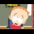Pixelated cartoon character with light brown hair, red shirt, and blue sleeves stands in a room with green walls and wooden trim.