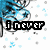 Pixelated anime-style character with blue hair and white background, text changes across four