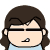 Pixelated cartoon avatar with brown hair and glasses shows mouth expression change across four