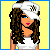 Pixel art contact sheet of a female character in various poses and text frames with the phrase "don't mess with me" on a yellow background.