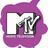 Purple rounded square icon with white border containing black-and-white pixelated 'MTV' logo and heart symbol above it.