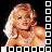 A contact sheet of 14 animated frames showing a blonde woman in a silver top with slight pose and expression variations, arranged in a 4x4 grid with one frame missing at the bottom right.
