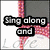 Animated sequence of text phrases over a red and white patterned background with 'Love' watermark, each frame showing different lyrics.