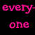 A static contact sheet of 15 frames from an animated icon showing pink text on a black background with partial visible phrases.