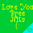 Green background with repeated yellow text 'Love You Bree Jits :', blue triangles with heart symbols, and pixelated text.