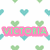 Pixelated heart pattern background with multiple text labels in colored boxes: VICTORIA (pink), JACQUELYN (black), TIM (blue), ASHLEY (green), and I LOVE YOU (red).