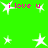 Green background with white star shapes and pink text reading "i love u" in multiple positions.