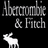 Pixelated black-and-white icon featuring 'Abercrombie & Fitch' text above a white moose silhouette on a dark background.