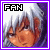 Four pixelated anime-style character headshots in a , each with 'FAN' text above and purple border