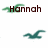 A pixelated image with text 'Hannah', 'Loves', and 'Hollister' alongside green bird silhouettes on a white background.