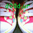 A pixelated anime-style character with red and white hair, green eyes, and a pink and white outfit appears in a of four with green text overlays