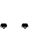 Black silhouette of a cat head with pointed ears and closed eyes, transitioning from fragmented pieces to full form