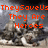 Pixelated image of soldiers on horseback with orange text overlay reading TheySaveUs They Are Heroes against a cloudy sky background.