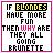 Pixelated text-based image with a pink border, displaying a humorous question about hair color trends in a retro digital style.
