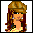 Pixel art of a woman with brown hair and hat, followed by text reading 'where is the good in goodbye?' across six