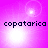 four identical on a pink background, each displaying the text 'copatarica' with bright light effects