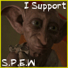 Animated contact sheet of Dobby the house-elf from Harry Potter with changing text and background elements across frames.