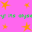 Pink background with orange star shapes and green text repeating 'y! its alysey!' in pixelated font.