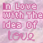 Animated contact sheet of a pink text-based icon repeating 'In Love With The Idea Of Love' across 23 frames with subtle color variations and pixel shifts.
