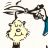 A 48x48 pixel animated buddy icon featuring a cartoon character with a tall striped hat and blue pants, alongside green text reading "Original Icons .com" on a dark background.