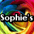A four- of pixelated images with text overlays: top-left rainbow swirl, top-right beach scene, bottom-left colorful objects with 'Club' text, bottom-right empty gray