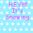 Light blue background with white star pattern, repeated pink text "HEY!!! It's Snowing" in three across the image