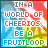 Pixelated square image with multicolored text reading 'IN A WORLD OF CHEERIOS. BE A FRUITLOOP' over a gradient background.