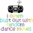 Pixelated black boombox with silver antenna above multicolored text reading "I often bust out with random dance moves" on white background.