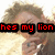 A pixelated image of a person with curly hair holding a phone, with changing text overlays in red, green, and purple across different frames.