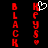 Red pixelated text 'BLACK' and 'KEYS' on black background with white heart cursor overlay, two versions showing static and animated states.