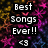 Pixelated image with three vertical sections showing text about music artists and songs over a starry background.