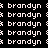 repeated 'brandyn' text with alternating pink and black background highlights across multiple
