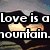 A four- of pixelated text and characters with a heart, mountain, red heart, and Spongebob Squarepants