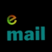 Animated sequence of 'email' text with shifting letterforms and color gradients on a black background.
