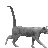 Gray cat walking left to right in four sequential poses across three on a light gray background
