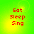 Red pixelated text 'Eat Sleep Sing' on a green-yellow gradient background with four identical