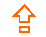 Two pixelated arrow icons with rectangular bases, one orange and one yellow, displayed side-by-side on a gray background.