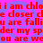 Red pixelated text repeats phrases over a purple spiral background with pink accents.