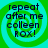 Four identical display text over a green and cyan spiral background with no visible animation changes