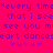 Pixelated text on bright pink background with purple lettering and small heart symbols at bottom.