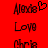 Red background with four of pixelated text: 'Alexa' with a heart, 'Love', and 'Cyril' in two , where the left 's 'Alexa' has a heart symbol