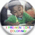 Circular icon with a person in green clothing holding an object, text below reads 'I FRANKS LOVE COLORS' in multicolored letters.