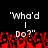 'Who'd Do?' text in white pixelated font above red flame-like shapes on black background, two identical side-by-side instances.